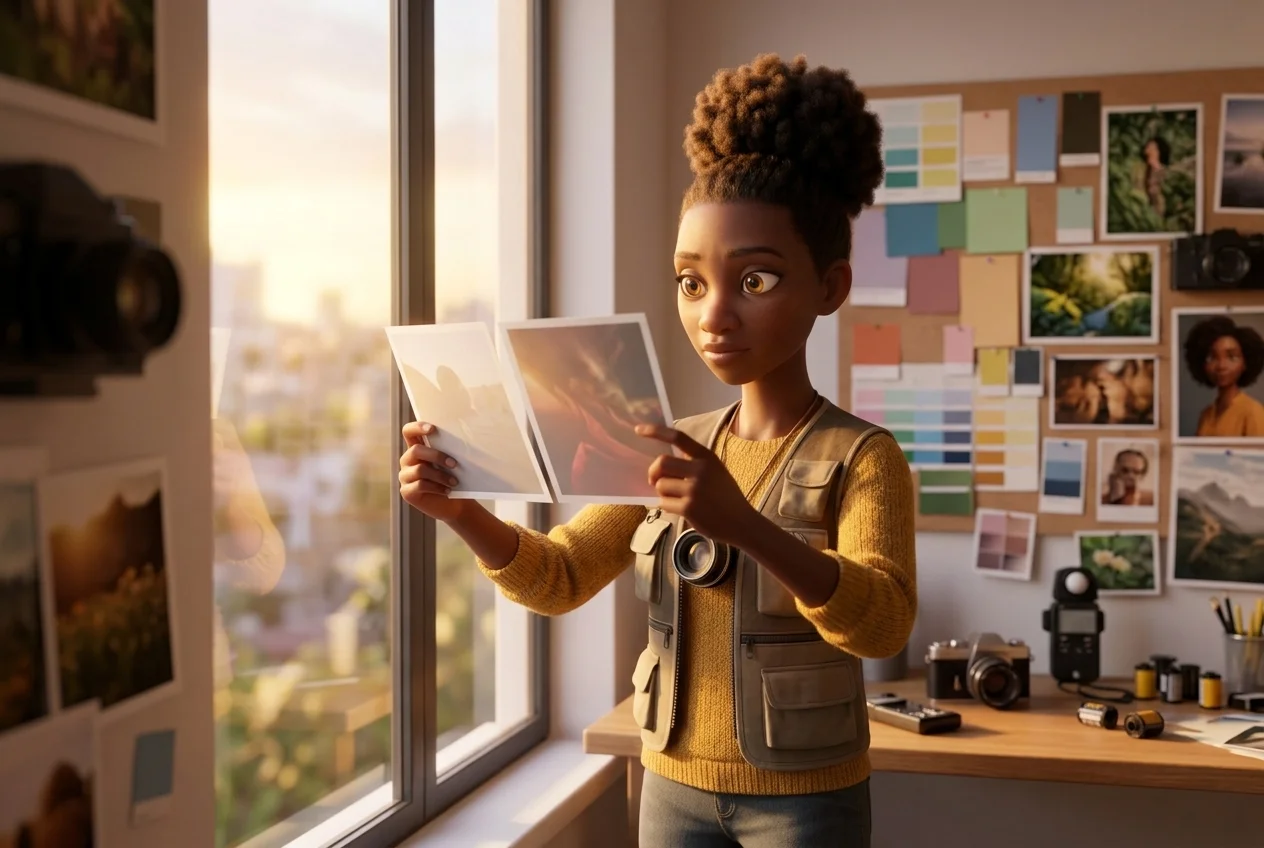 LENZ weighs two photographs against the window light